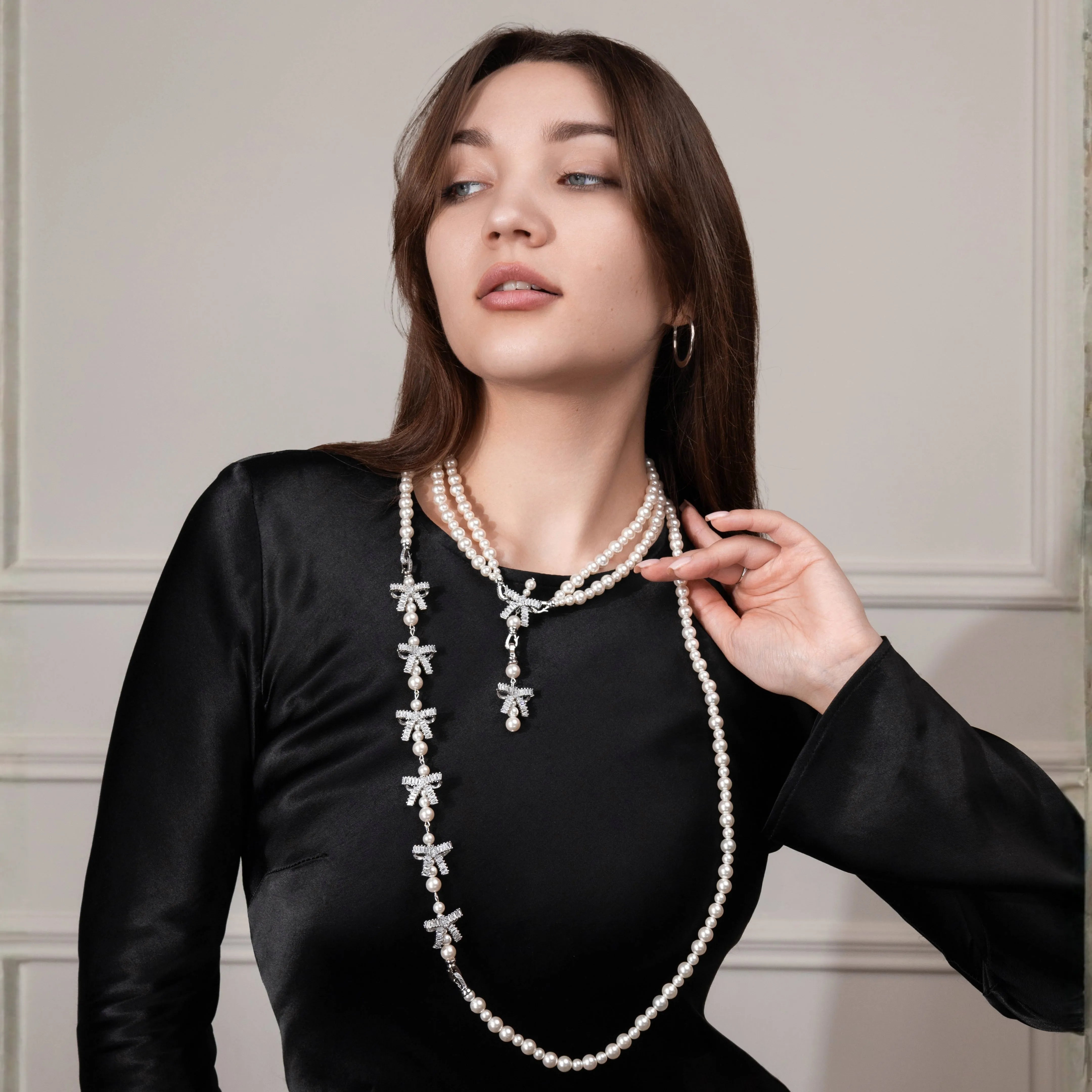 Намисто-трансформер Робін з перлин айворі