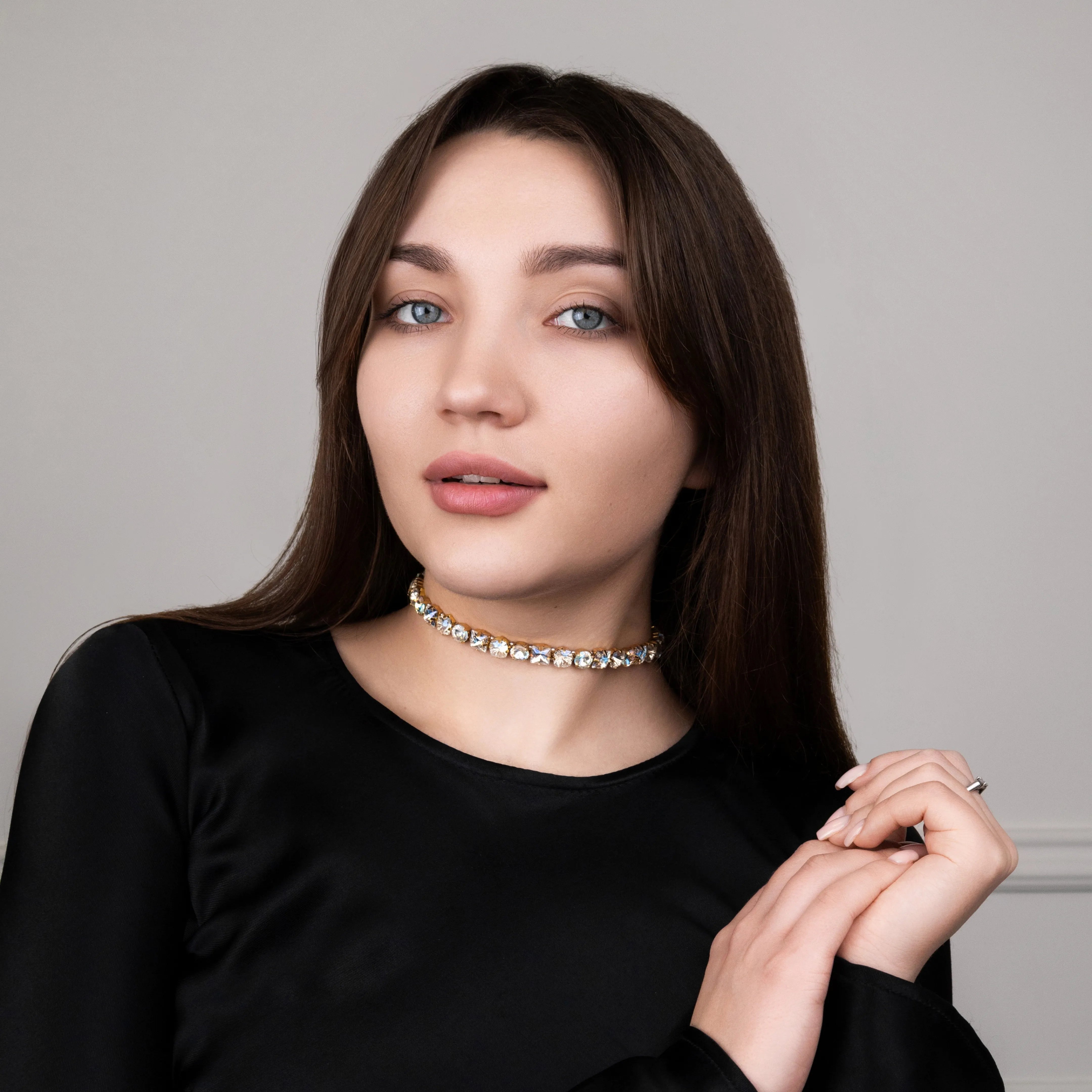 Чокер Ненсі зі стразами полярне сяйво