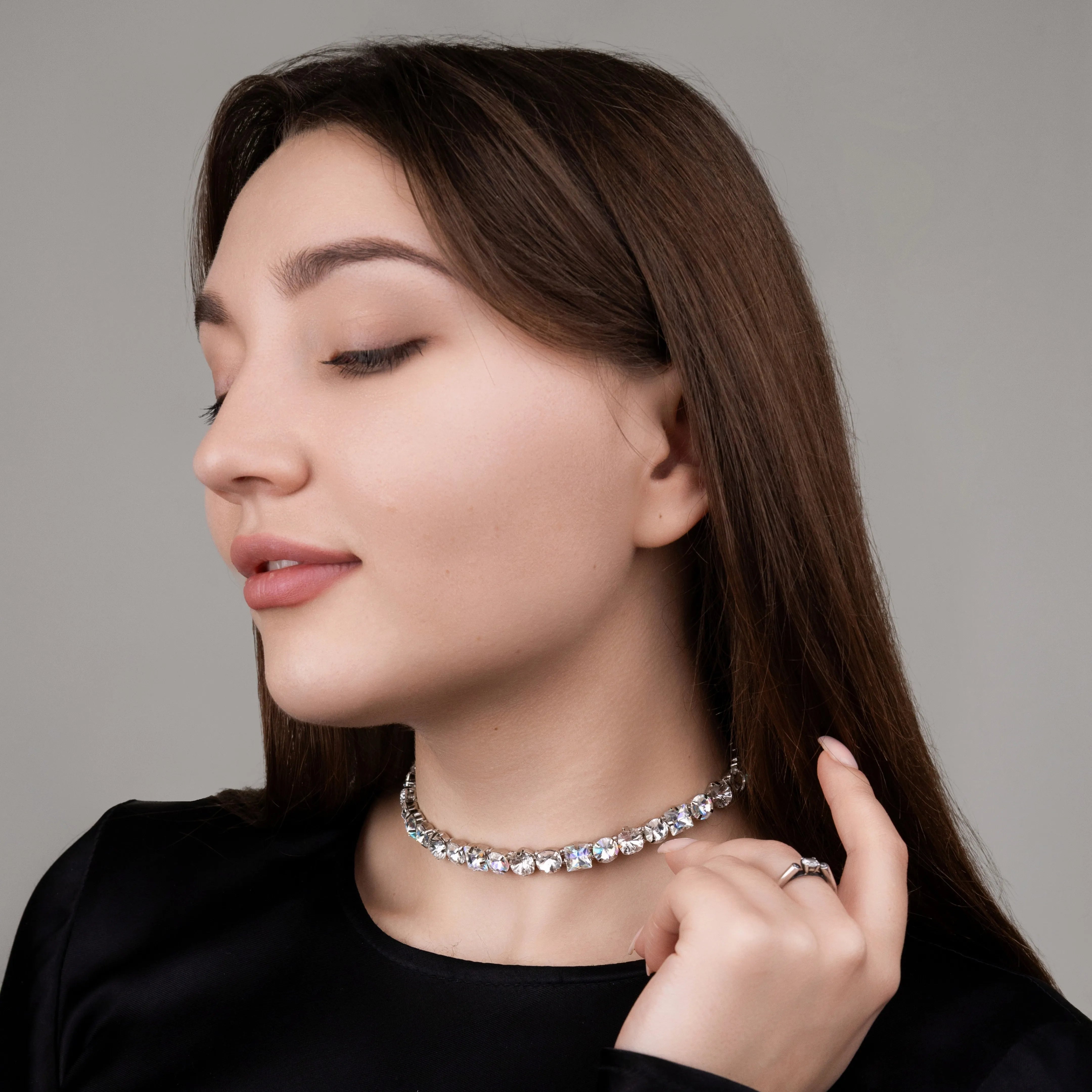 Чокер Ненсі зі стразами місячне сяйво