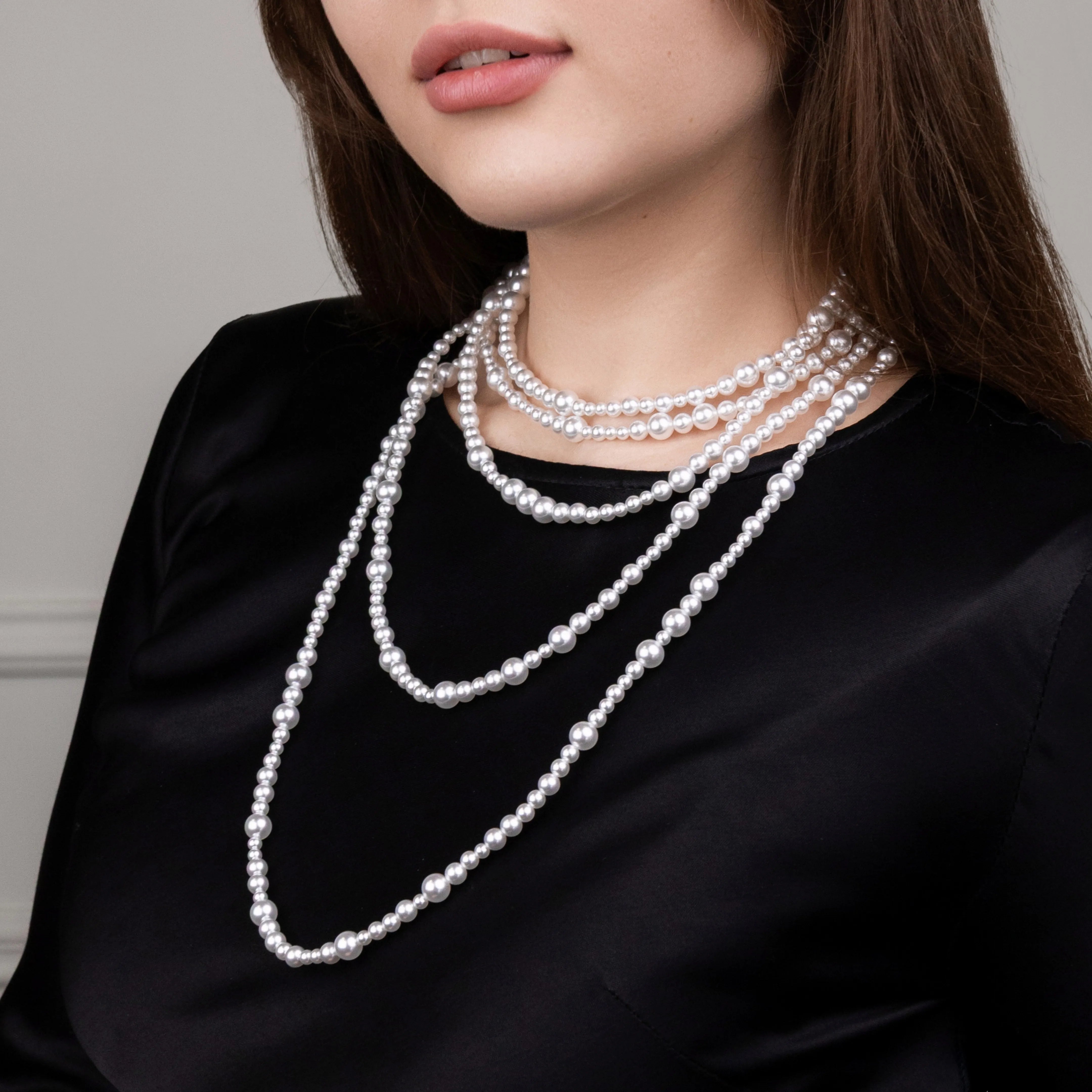 Намисто Сабріна з перлин біле