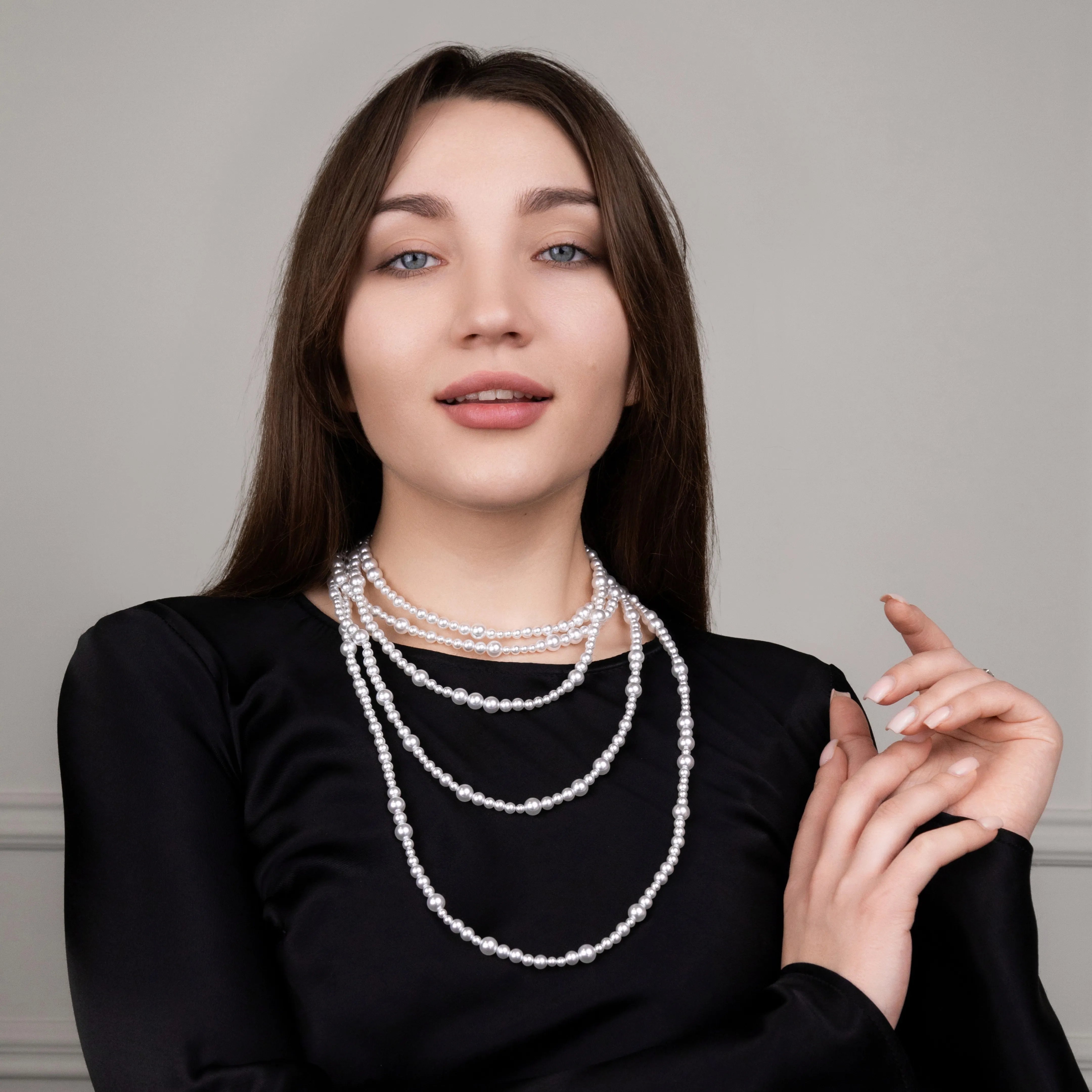 Намисто Сабріна з перлин біле