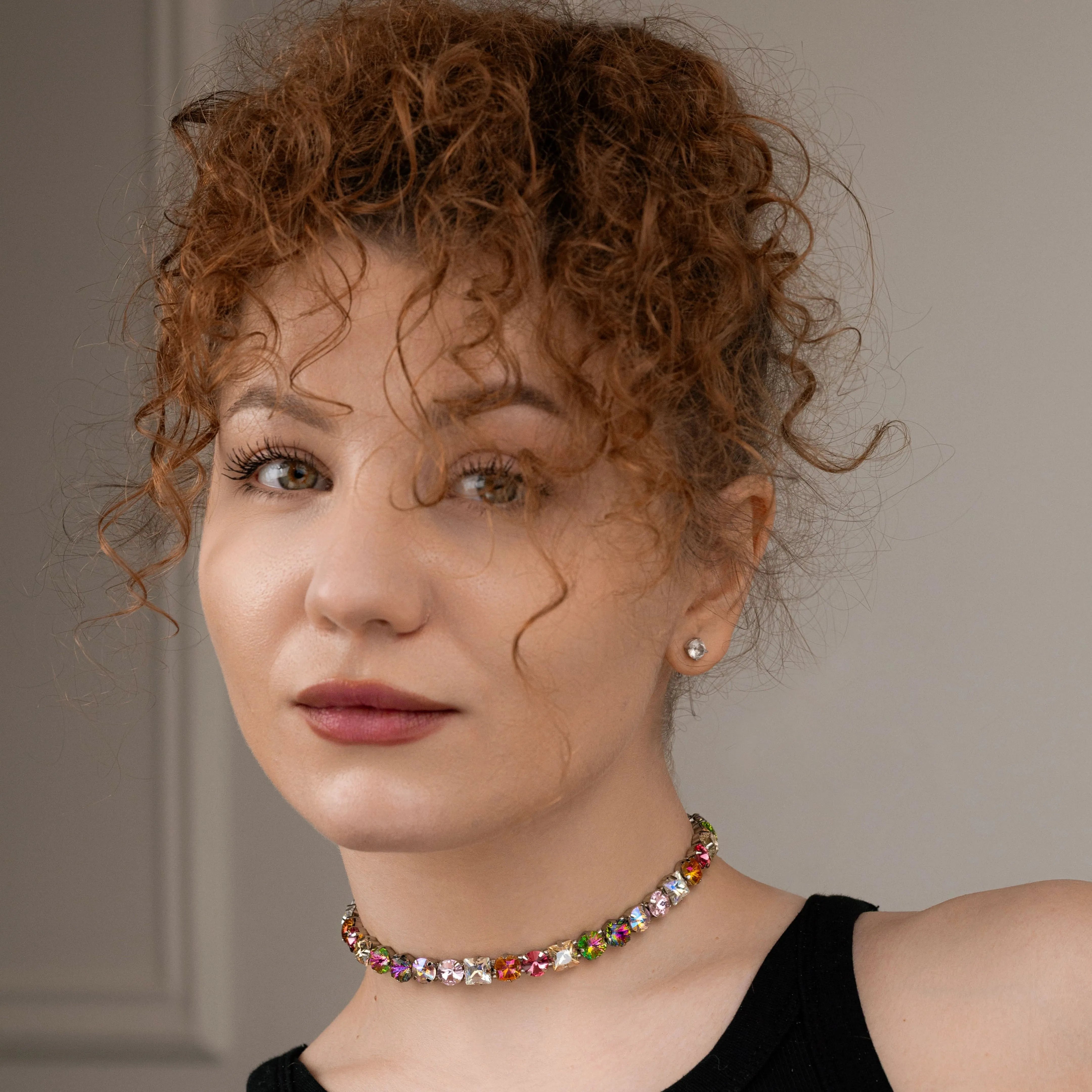 Чокер Ненсі зі стразами кольоровий